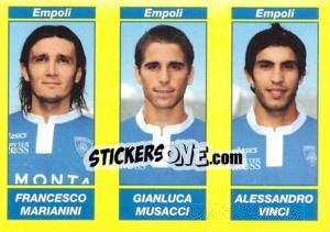 Sticker FRANCESCO MARIANINI / GIANLUCA MUSACCI / ALESSANDRO VINCI - Calciatori 2009-2010 n. 550 - Panini
