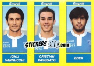 Sticker IGHLI VANNUCCHI / CRISTIAN PASQUATO / EDER - Calciatori 2009-2010 n. 551 - Panini