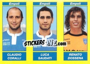 Figurina CLAUDIO CORALLI / LUCA SAUDATI / RENATO DOSSENA - Calciatori 2009-2010 - Panini