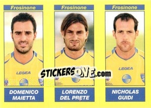Sticker DOMENICO MAIETTA / LORENZO DEL PRETE / NICHOLAS GUIDI - Calciatori 2009-2010 n. 556 - Panini