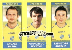 Sticker MIGJEN BASHA / FRANCESCO BOLZONI / SALVATORE AURELIO - Calciatori 2009-2010 n. 558 - Panini