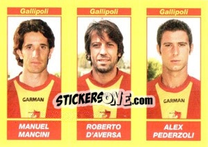 Figurina MANUEL MANCINI / ROBERTO D'AVERSA / ALEX PEDERZOLI - Calciatori 2009-2010 - Panini