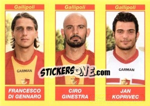 Sticker FRANCESCO DI GENNARO / CIRO GINESTRA / JAN KOPRIVEC - Calciatori 2009-2010 - Panini