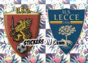 Sticker SCUDETTO (Grosseto - Lecce) - Calciatori 2009-2010 n. 568 - Panini