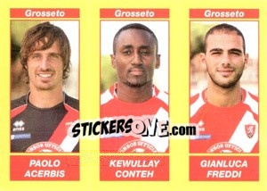 Sticker Paolo Acerbis / Kewullay Conteh / Gianluca Freddi - Calciatori 2009-2010 n. 570 - Panini