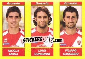 Sticker Nicola Mora / Luigi Consonni / Filippo Carobbio - Calciatori 2009-2010 - Panini