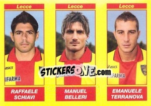 Sticker RAFFAELE SCHIAVI / MANUEL BELLERI / EMANUELE TERRANOVA - Calciatori 2009-2010 n. 578 - Panini