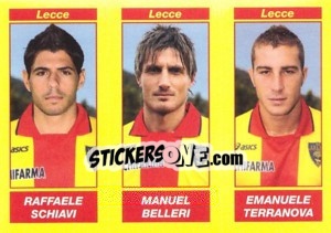 Figurina RAFFAELE SCHIAVI / MANUEL BELLERI / EMANUELE TERRANOVA - Calciatori 2009-2010 - Panini