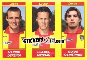 Sticker Marino Defendi / Djamel Mesbah / Guido Marilungo - Calciatori 2009-2010 n. 581 - Panini