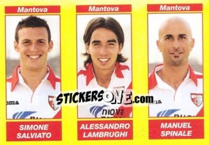 Sticker Simone Salviato / Alessandro Lambrughi / Manuel Spinale - Calciatori 2009-2010 n. 587 - Panini