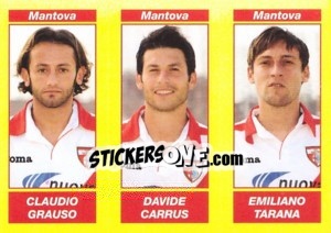 Sticker CLAUDIO GRAUSO / DAVIDE CARRUS / EMILIANO TARANA - Calciatori 2009-2010 n. 588 - Panini