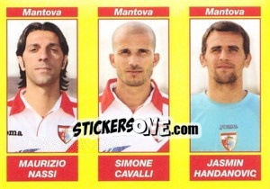 Sticker Maurizio Nassi / Simone Cavalli / Jasmin Handanovic - Calciatori 2009-2010 n. 590 - Panini