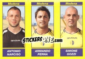 Sticker ANTONIO NARCISO / ARMANDO PERNA / SIMONE GOZZI - Calciatori 2009-2010 - Panini