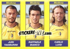 Sticker Juri Tamburini / Raffaele Bianco / Carlo Luisi - Calciatori 2009-2010 n. 594 - Panini