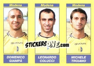 Sticker DOMENICO GIAMPÀ / LEONARDO COLUCCI / MICHELE TROIANO - Calciatori 2009-2010 n. 595 - Panini