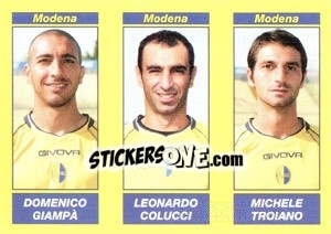 Cromo DOMENICO GIAMPÀ / LEONARDO COLUCCI / MICHELE TROIANO - Calciatori 2009-2010 - Panini