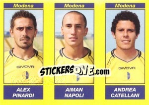 Sticker ALEX PINARDI / AIMAN NAPOLI / ANDREA CATELLANI - Calciatori 2009-2010 n. 596 - Panini