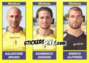 Cromo SALVATORE BRUNO / DOMENICO GIRARDI / ENRICO ALFONSO - Calciatori 2009-2010 - Panini