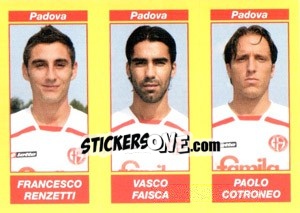 Sticker FRANCESCO RENZETTI / VASCO FAISCA / PAOLO COTRONEO - Calciatori 2009-2010 - Panini