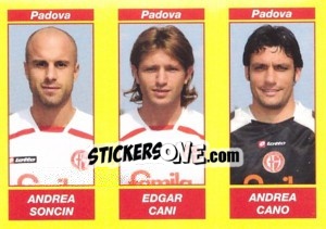 Cromo ANDREA SONCIN / EDGAR CANI / ANDREA CANO - Calciatori 2009-2010 - Panini