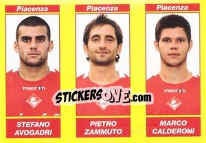 Sticker STEFANO AVOGADRI / PIETRO ZAMMUTO / MARCO CALDERONI - Calciatori 2009-2010 n. 608 - Panini