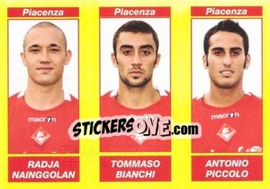 Sticker Radja Nainggolan / Tommaso Bianchi / Antonio Piccolo - Calciatori 2009-2010 - Panini