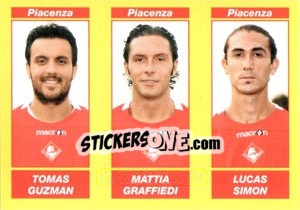 Cromo TOMAS GUZMAN / MATTIA GRAFFIEDI / LUCAS SIMON - Calciatori 2009-2010 - Panini