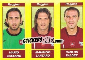 Sticker Mario Cassano / Maurizio Lanzaro / Carlos Valdez - Calciatori 2009-2010 - Panini