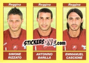 Cromo Simone Rizzato / Antonino Barillà / Emmanuel Cascione - Calciatori 2009-2010 - Panini