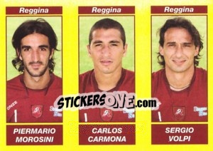Sticker Piermario Morosini / Carlos Carmona / Sergio Volpi - Calciatori 2009-2010 n. 618 - Panini