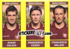 Figurina EVANS SOLIGO / FRANCESCO COZZA / FRANCESCO MILLESI - Calciatori 2009-2010 - Panini