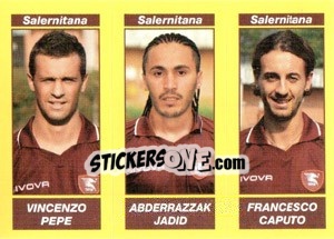 Cromo Vincenzo Pepe / Abderrazzak Jadid / Francesco Caputo - Calciatori 2009-2010 - Panini