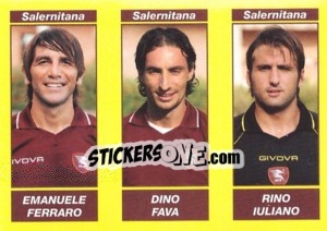 Sticker EMANUELE FERRARO / DINO FAVA / RINO IULIANO - Calciatori 2009-2010 n. 627 - Panini