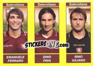 Figurina EMANUELE FERRARO / DINO FAVA / RINO IULIANO - Calciatori 2009-2010 - Panini