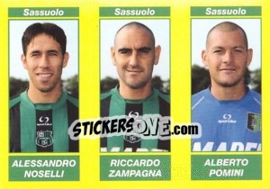 Sticker ALESSANDRO NOSELLI / RICCARDO ZAMPAGNA / ALBERTO POMINI - Calciatori 2009-2010 - Panini