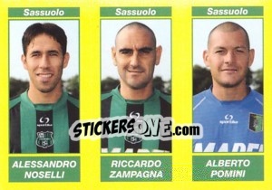 Sticker ALESSANDRO NOSELLI / RICCARDO ZAMPAGNA / ALBERTO POMINI - Calciatori 2009-2010 n. 635 - Panini