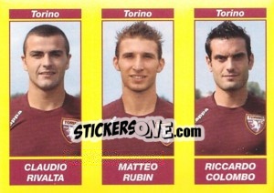 Sticker CLAUDIO RIVALTA / MATTEO RUBIN / RICCARDO COLOMBO - Calciatori 2009-2010 - Panini