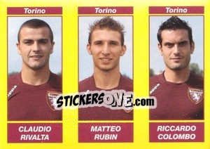 Sticker CLAUDIO RIVALTA / MATTEO RUBIN / RICCARDO COLOMBO - Calciatori 2009-2010 n. 638 - Panini