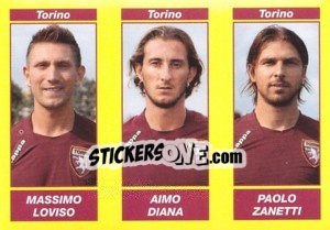 Sticker Massimo Loviso / Aimo Diana / Paolo Zanetti - Calciatori 2009-2010 n. 640 - Panini