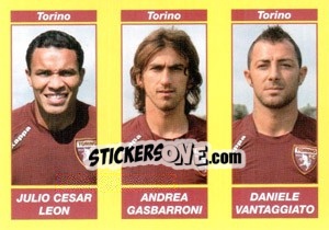 Sticker Julio Cesar Leon / Andrea Gasbarroni / Daniele Vantaggiato - Calciatori 2009-2010 - Panini