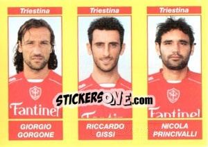 Sticker GIORGIO GORGONE / RICCARDO GISSI / NICOLA PRINCIVALLI - Calciatori 2009-2010 - Panini