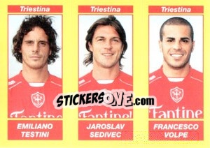Sticker EMILIANO TESTINI / JAROSLAV SEDIVEC / FRANCESCO VOLPE - Calciatori 2009-2010 - Panini