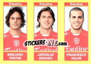 Sticker EMILIANO TESTINI / JAROSLAV SEDIVEC / FRANCESCO VOLPE - Calciatori 2009-2010 n. 649 - Panini