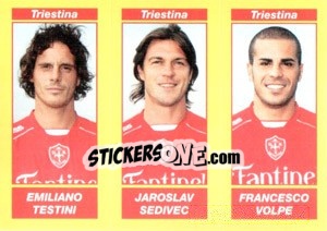 Cromo EMILIANO TESTINI / JAROSLAV SEDIVEC / FRANCESCO VOLPE - Calciatori 2009-2010 - Panini