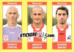Sticker MARCO FORTIN / MARCO ZANCHI / DAVIDE BRIVIO - Calciatori 2009-2010 n. 652 - Panini