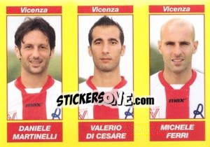 Sticker DANIELE MARTINELLI / VALERIO DI CESARE / MICHELE FERRI - Calciatori 2009-2010 - Panini