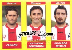 Sticker FABIANO / ANTONINO BERNARDINI / EDOARDO BRAIATI - Calciatori 2009-2010 n. 654 - Panini