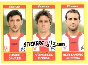 Cromo DAVIDE GAVAZZI / FRANCESCO SIGNORI / ALESSANDRO SGRIGNA - Calciatori 2009-2010 - Panini