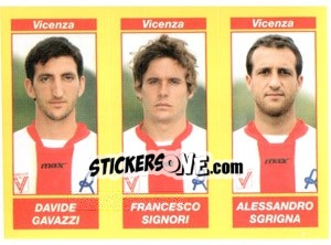 Figurina DAVIDE GAVAZZI / FRANCESCO SIGNORI / ALESSANDRO SGRIGNA - Calciatori 2009-2010 - Panini