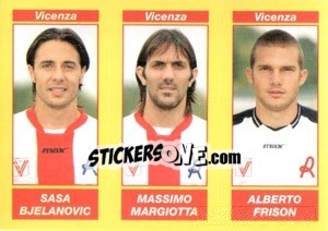 Sticker Sasa Bjelanovic / Massimo Margiotta / Alberto Frison - Calciatori 2009-2010 n. 657 - Panini
